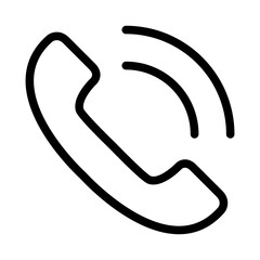 Phone call icon in thin line style vector illustration graphic design