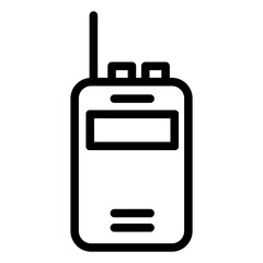 Walkie-talkie icon in thin line style vector illustration graphic design