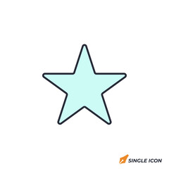 Obraz premium Star icon vector illustration. Star symbol isolated on white background