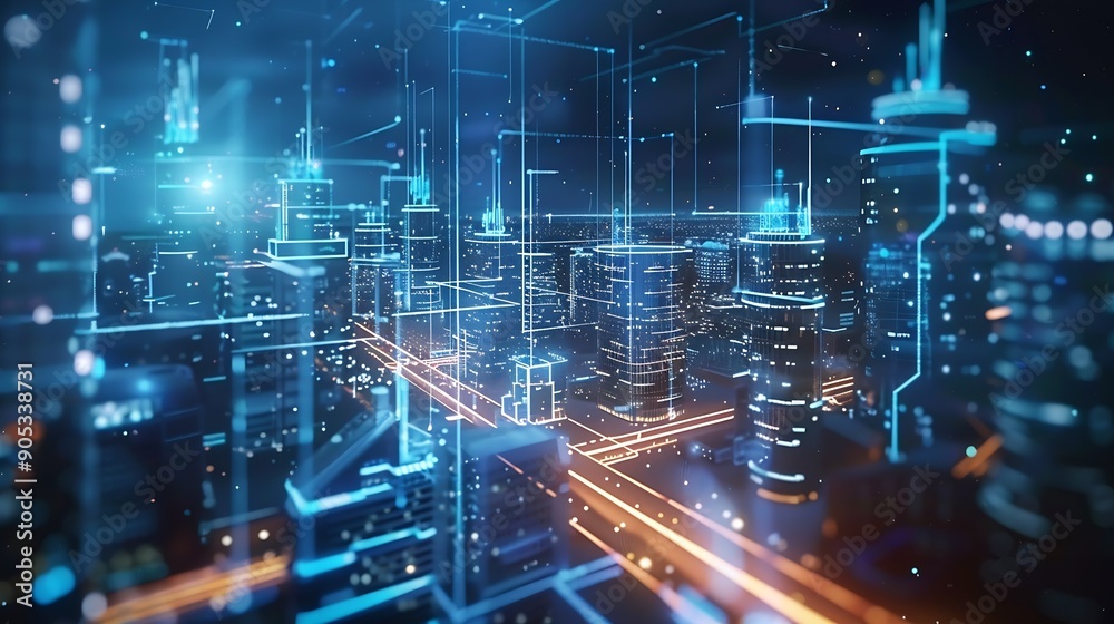 Poster smart city and communication network concept 5g iot internet of things telecommunication : generativ