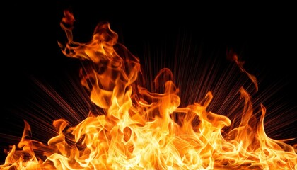 Dynamic fire flames, cut out.
