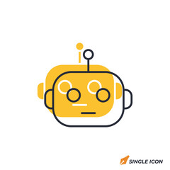 Robot icon vector illustration. Robot symbol isolated on white background