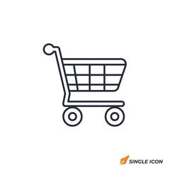 Shopping Cart icon vector illustration. Shopping Cart symbol isolated on white background