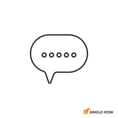 Speech Bubble icon vector illustration. Speech Bubble symbol isolated on white background