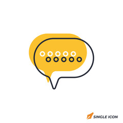 Speech Bubble icon vector illustration. Speech Bubble symbol isolated on white background