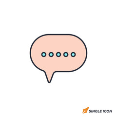 Speech Bubble icon vector illustration. Speech Bubble symbol isolated on white background