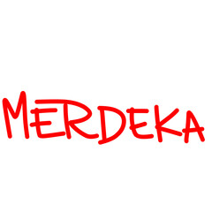 Merdeka typography of Indonesia Independence Day