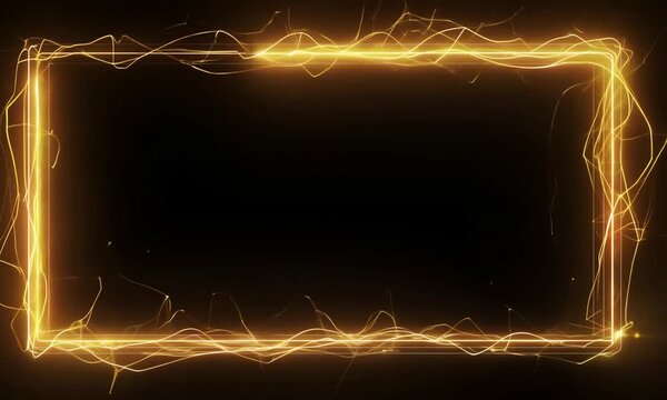 Golden Light Frame Background