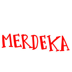 Merdeka typography of Indonesia Independence Day
