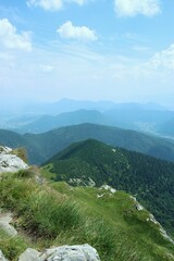 Naklejka premium view with good weather of the surrounding mountains in the Tatra mountains