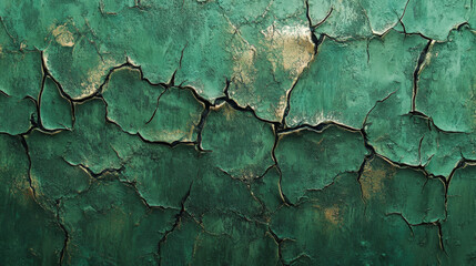 An emerald textured background with a rough, cracked surface. The aged appearance and deep green tones add character and history.