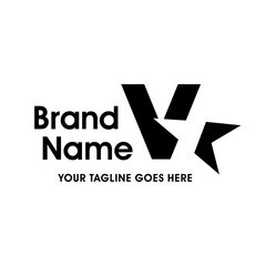 Simple and Memorable Initial V Star Logo