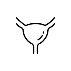 Bladder, diagnostic and treatment line icon. Simple outline vector icons for ui and ux, website or mobile application.