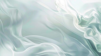 Obraz premium White flowing fabric waves on a light background, elegant and minimalist design for creative projects and digital art