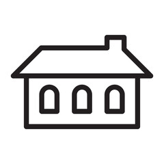 Barn icon in thin line style vector illustration graphic design