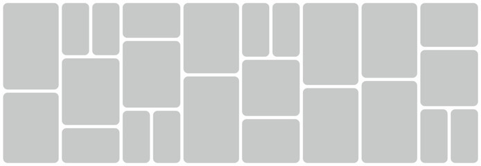 comics page grid layout abstract photo frames and digital photo wall template