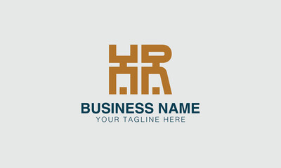 Obraz premium HR H hr initial logo | initial based abstract modern minimal creative logo, vector template image. luxury logotype logo, real estate homie logo. typography logo. initials logo