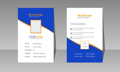Stylish ID Card Design – Modern layout Look with Editable Elements modern and clean business id card 

