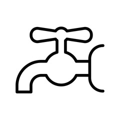 Faucet icon in thin line style vector illustration graphic design