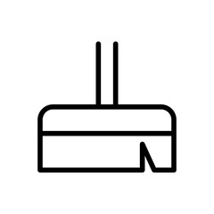 Broom icon in thin line style vector illustration graphic design