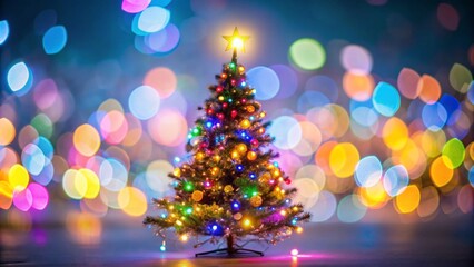 Abstract Christmas Tree Lights Background