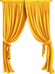 Golden Stage Curtains