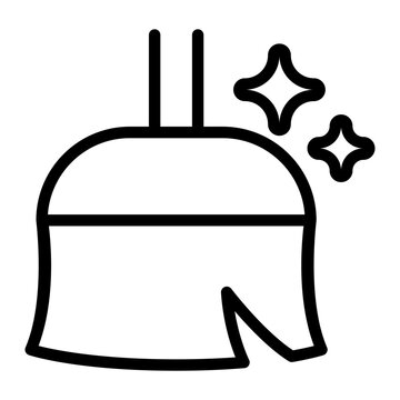 recommend clip art: Broom icon in thin line style vector illustration graphic design
