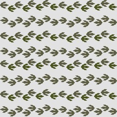 Patterns of Animal Tracks on Light Background in Repeated Design