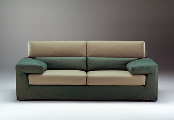 Still life of a sofa on a neutral background