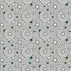 Abstract Circular Pattern With Green and Blue Accents on Light Background