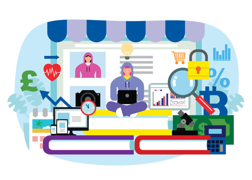 Students using digital technology for lots of functions