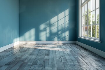 empty living room with beige tones wall, Generative AI