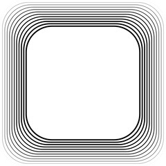 Rounded square gradient blended line, digital, tech, future