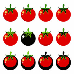 set of tomatoes, set of tomato, Set of Tomatoes: Collection of Tomato Illustrations, Images, and Artworks Featuring Various Tomato Designs