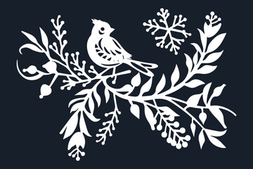 Christmas decorative cut file vector