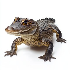 Obraz premium Chinese Alligator Isolated on White Background