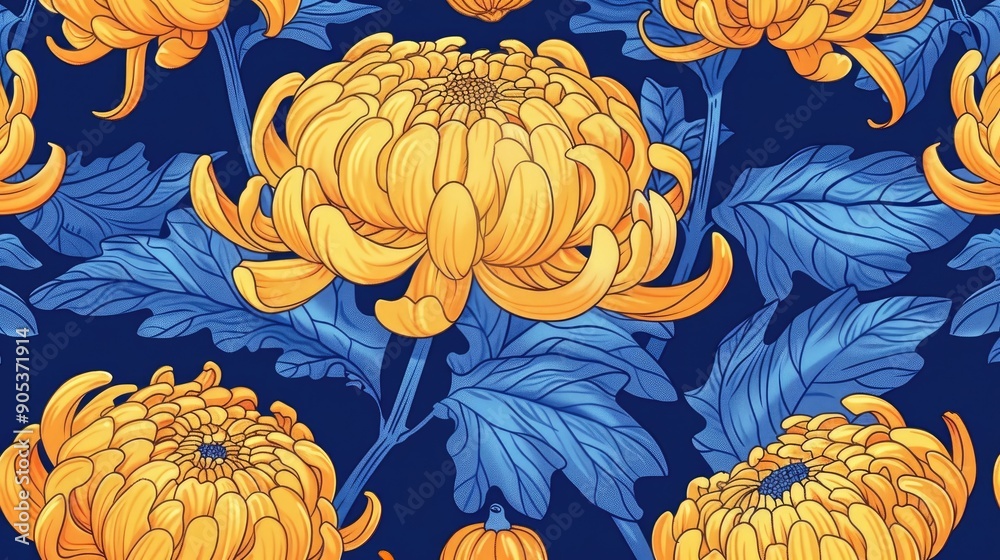 Poster pattern with flowers