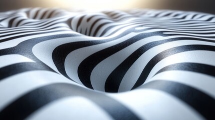 Abstract Black and White Striped Texture