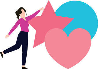 The girl made crafts.