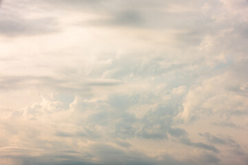 September cloudy sky over PIke Lake within Pike Lake Unit, Kettle Moraine State Forest, Hartford,...