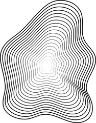 Circle dynamic amorphous shape made of gradient line blend, tech, digital