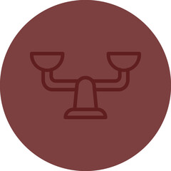 Balance Vector Line Maroon Circle Maroon