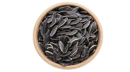 Pile sunflower seeds, isolated on white