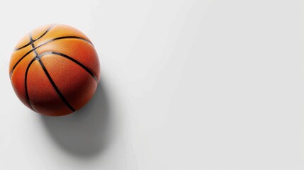 Fototapeta premium Basketball on white background with text space