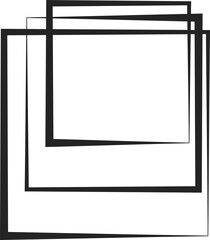 Obraz premium Square blended line effect. Geometric shape, digital, tech, media