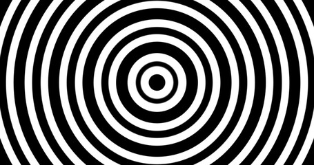 Naklejka premium Mesmerizing Hypnotic Spirals Captivate the Viewer in a Timeless Black and White Pattern.