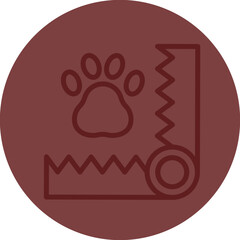 Bear Trap Vector Line Maroon Circle Maroon