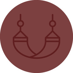 Hammock Vector Line Maroon Circle Maroon