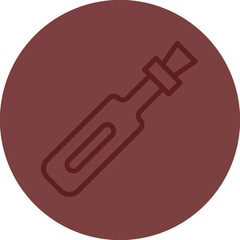Message In Bottle Vector Line Maroon Circle Maroon