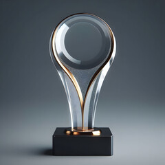 Contemporary Award with Glass and Metallic Accents